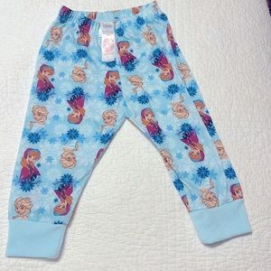 DISNEY STORE Frozen Anna and Elsa pajama pants, sleepwear, size 2